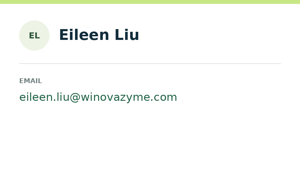 Contact card for Eileen Liu